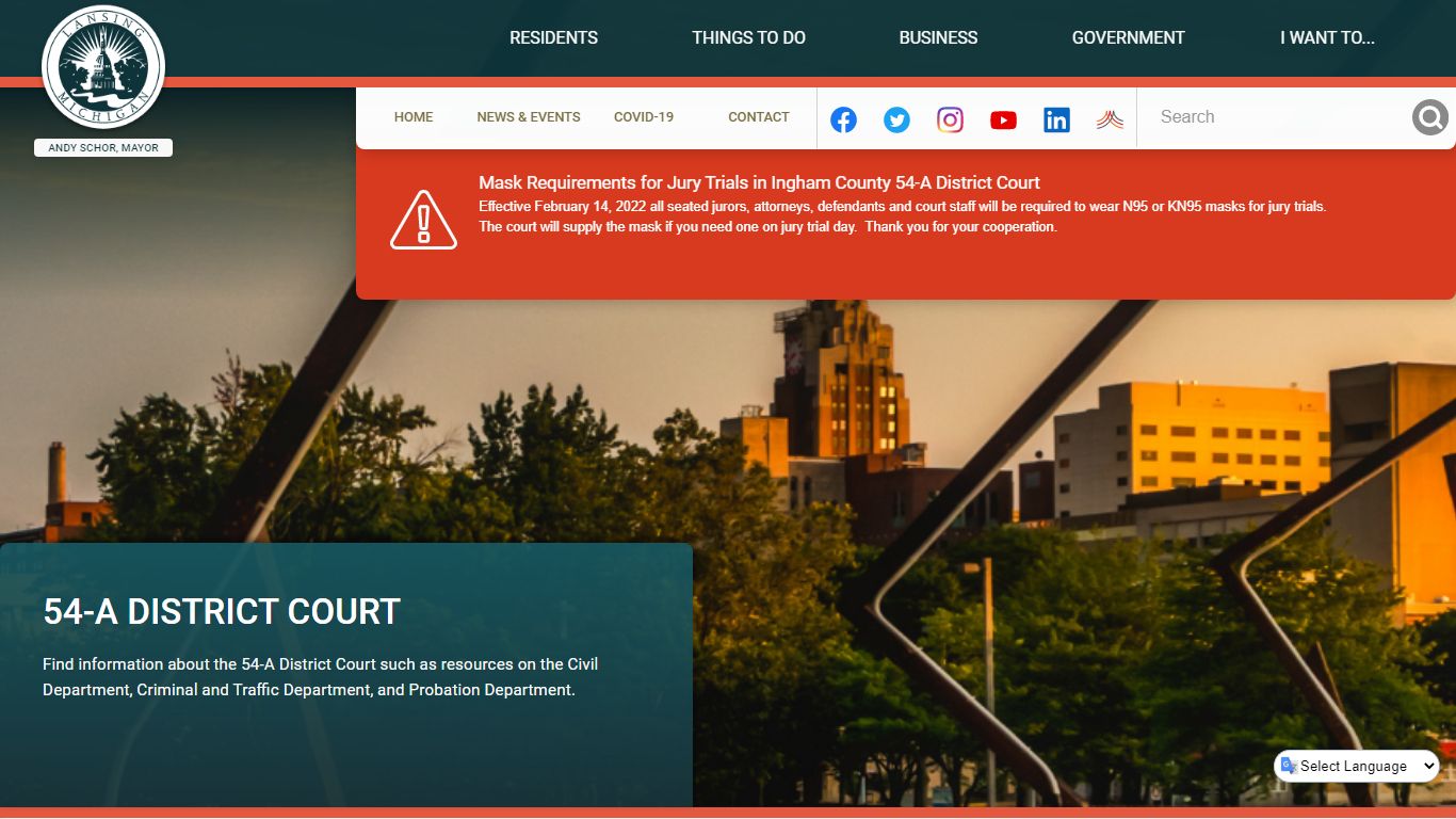 54-A District Court | Lansing, MI - Official Website