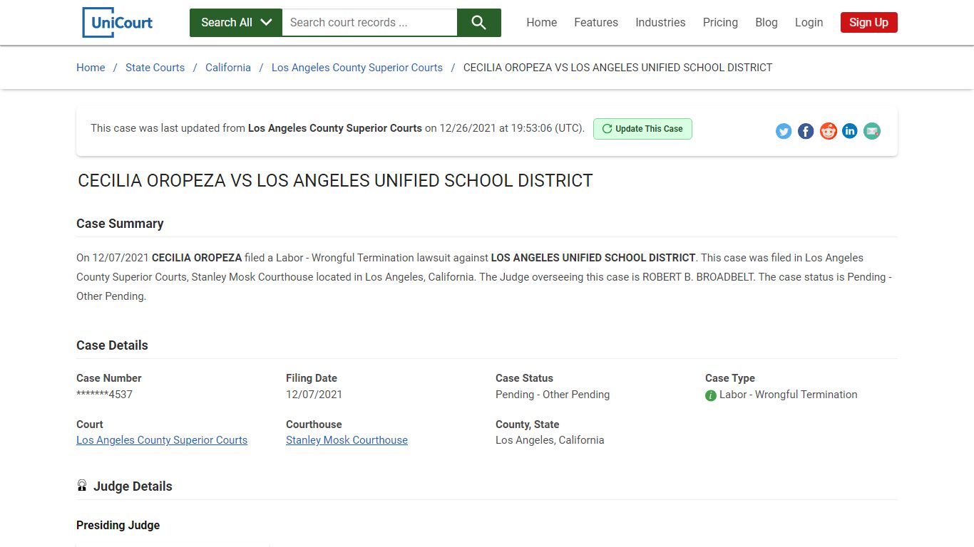 CECILIA OROPEZA VS LOS ANGELES UNIFIED SCHOOL DISTRICT ...